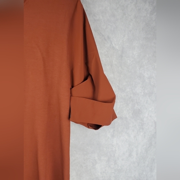 Athleta Hybrid Harlow Cotton Chocolate‎ Brown Short Sleeve Women's Tee Size SP - Picture 2 of 10